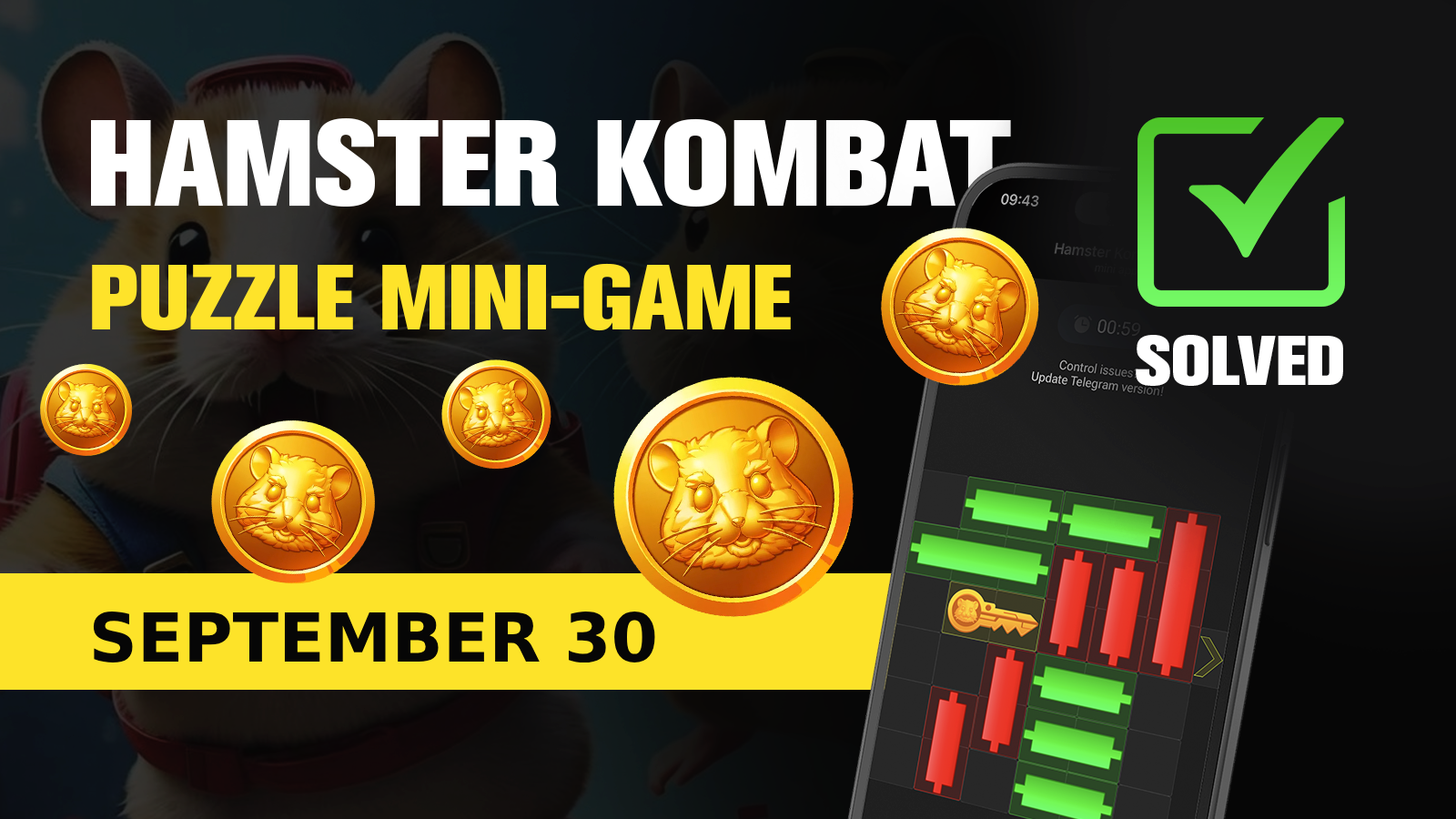 Hamster Kombat Mini Game Puzzle Solution - September 30, 2024