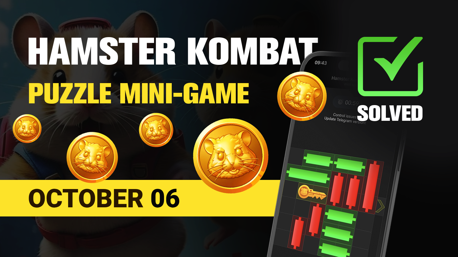 Hamster Kombat Mini Game Puzzle Solution - October 06, 2024